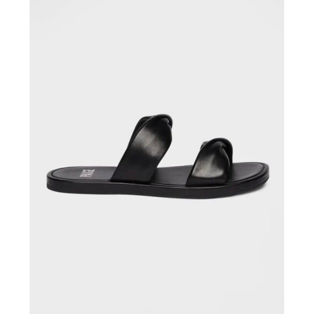 Paige Daria Napa Twist Two-Band Sandals in Black Size 9